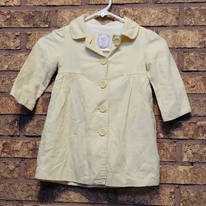 GAP Baby Kids Muted Yellow Lightweight Pea Coat Size 2T
